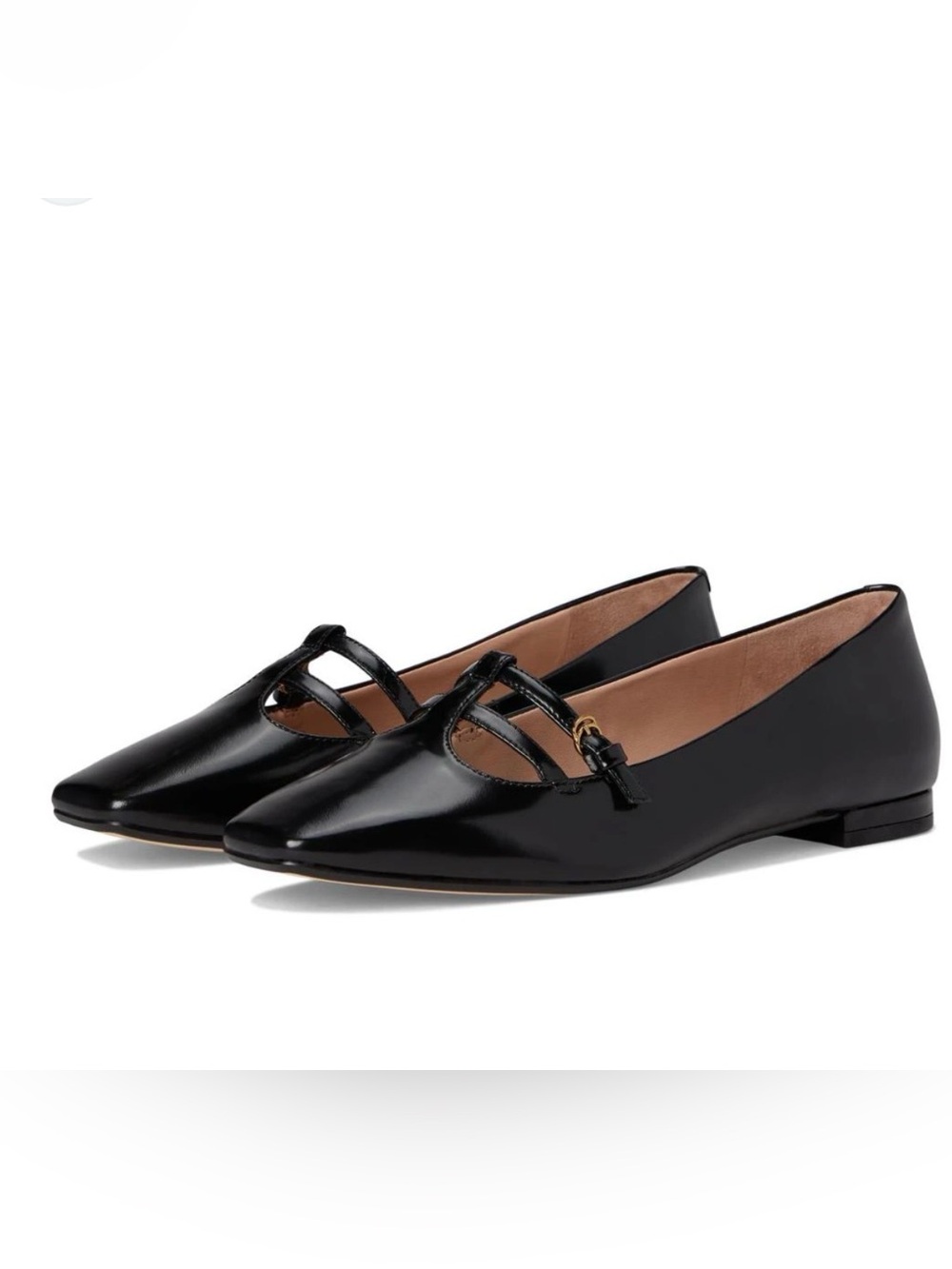Cole Haan women’s Brigid  patent leather T-strap Mary Jane ballet flat shoes 9.5